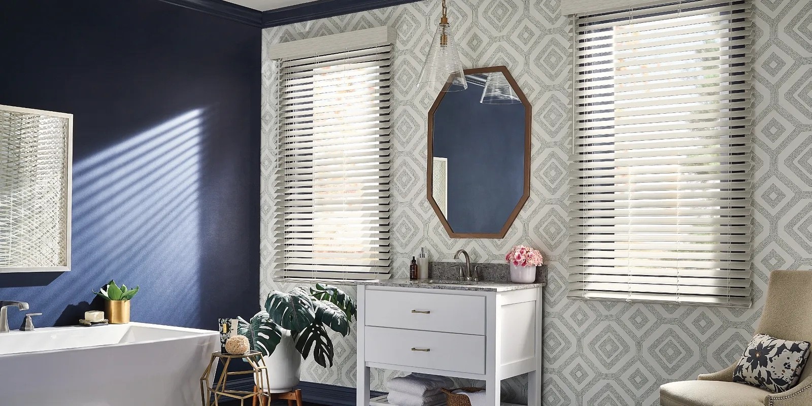 Fauxwood blinds | Floor to Ceiling - Mason City