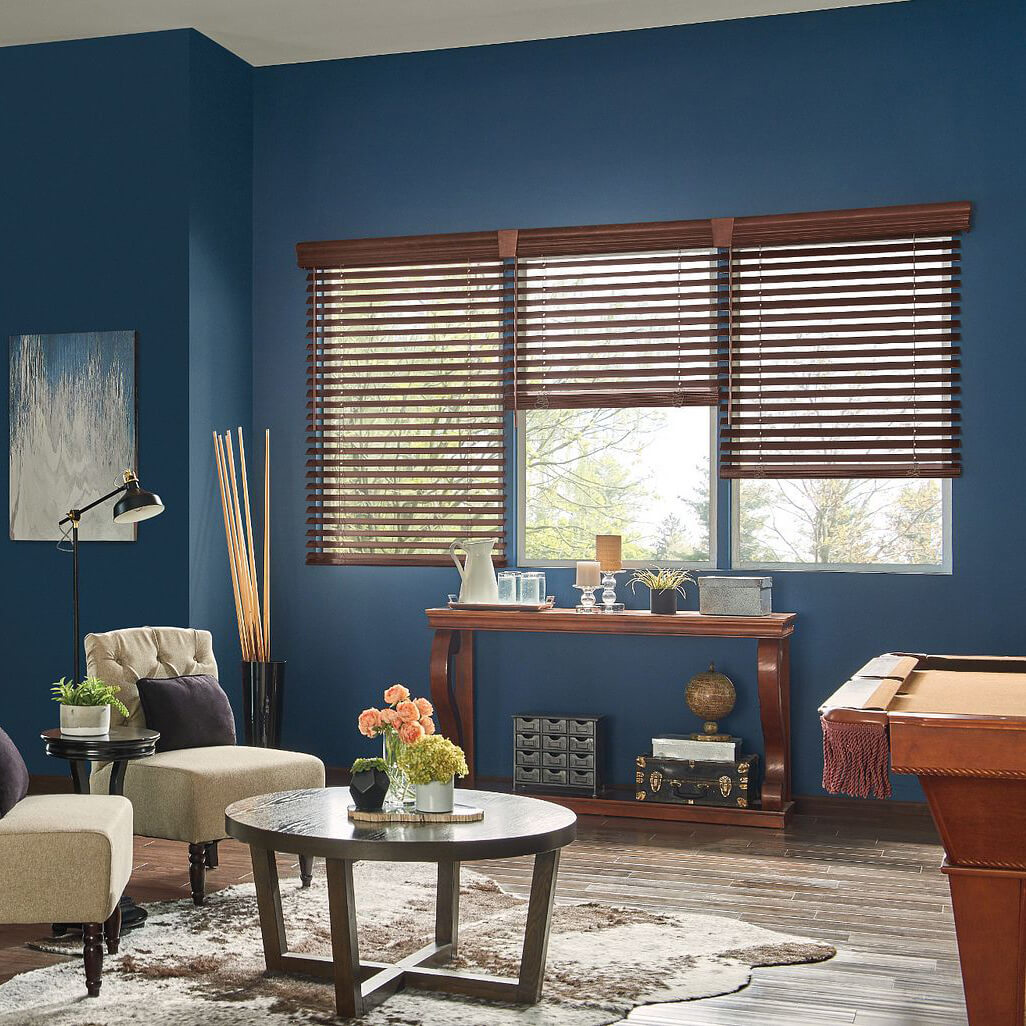 Graber vertical wood blinds | Floor to Ceiling - Mason City